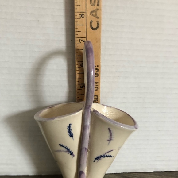 Handmade Pottery Double Vase with Handle - Picture 7 of 10